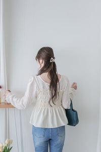 Adore Blouse 修身舒適彈性衣身假兩件上衣/ TP9186 (pre-order 10月9截單)