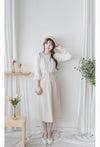 （BEST Intent made 獨家款）Border Skirt 舒適細線花紋鈕扣百搭長裙/ SK3001