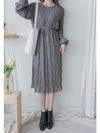 Ruffle Dress 雪紡全裡布皺紋細褶手袖修腰連身裙/ DS9990 (pre-order 10月9截單)