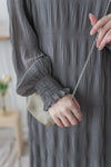 Ruffle Dress 雪紡全裡布皺紋細褶手袖修腰連身裙/ DS9990 (pre-order 10月9截單)
