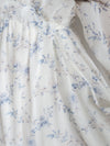Lavender Daisy Dress 紫藍線條花顯腿長弧腰身口袋連身裙/ DS9997 (pre-order 10月9截單)