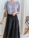 Ribbon 全橡筋腰浪漫傘形蝴蝶裝飾半裙, Skirt/ SK8838 (white soldout)