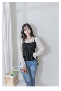 Adore Blouse 修身舒適彈性衣身假兩件上衣/ TP9186 (pre-order 10月9截單)