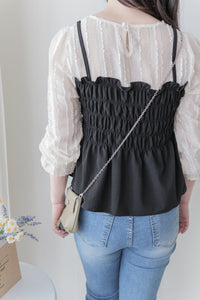 Adore Blouse 修身舒適彈性衣身假兩件上衣/ TP9186 (pre-order 10月9截單)