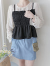 Adore Blouse 修身舒適彈性衣身假兩件上衣/ TP9186 (pre-order 10月9截單)