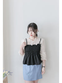 Adore Blouse 修身舒適彈性衣身假兩件上衣/ TP9186 (pre-order 10月9截單)