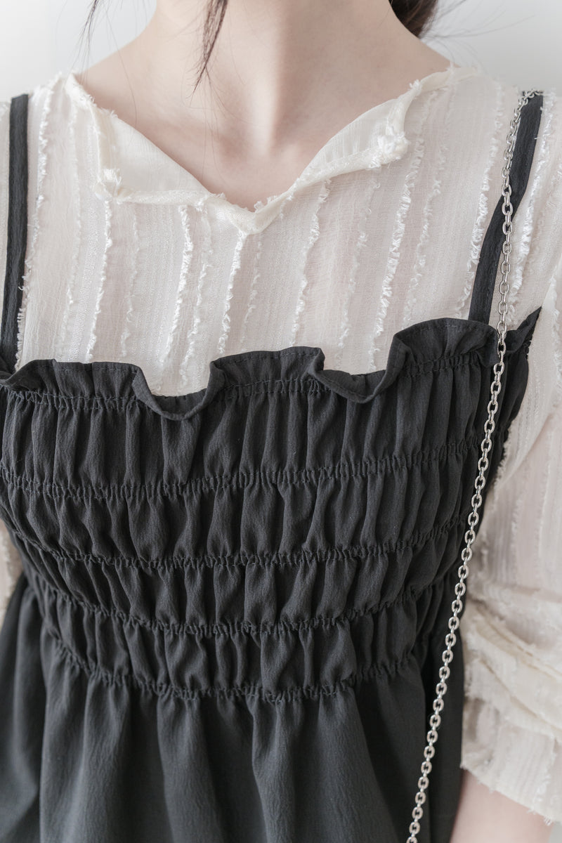 Adore Blouse 修身舒適彈性衣身假兩件上衣/ TP9186 (pre-order 10月9截單)