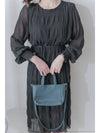 Ruffle Dress 雪紡全裡布皺紋細褶手袖修腰連身裙/ DS9990 (pre-order 10月9截單)
