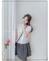 Tulip, Blouse 精緻通花領口寬鬆修腰線上衣/ BU9052