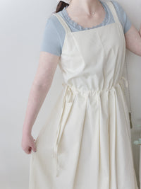 Vest Dress 平口側綁繩修腰腰下車褶背心裙/ DS9998
