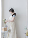 Vest Dress 平口側綁繩修腰腰下車褶背心裙/ DS9998
