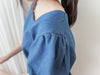 (後綁帶秒變高腰) Denim 牛仔色束高腰腰下車褶連身裙, Dress/ DS9634