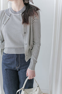 Stripe Set 細條紋彈性針織套裝/ SE8091