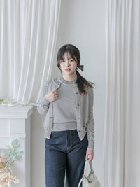 Stripe Set 細條紋彈性針織套裝/ SE8091