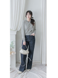 Jennie Jeans 全彈性直筒褲管修飾腿型牛仔褲/ PT8471
