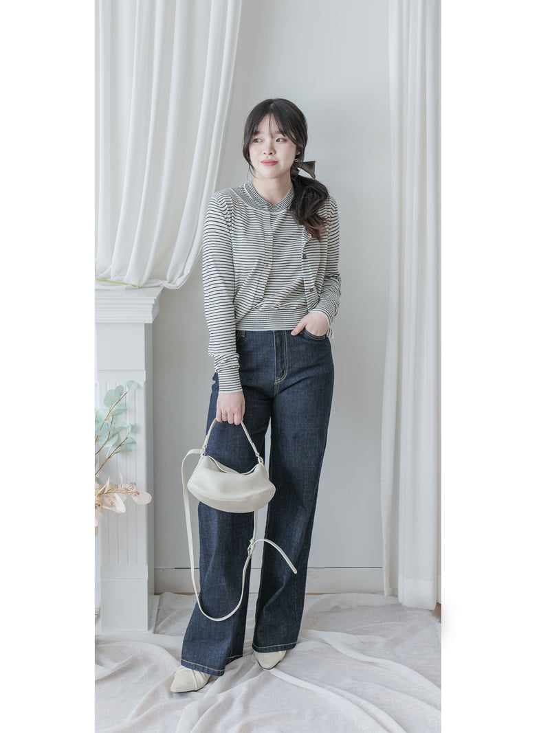 Jennie Jeans 全彈性直筒褲管修飾腿型牛仔褲/ PT8471