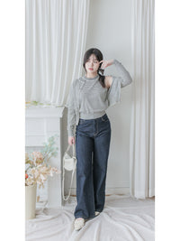 Stripe Set 細條紋彈性針織套裝/ SE8091
