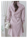 Shirt Dress 修飾線條剪裁修腰A形連身裙/ DS1003