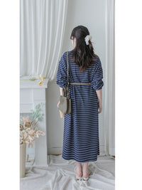Navy Stripe Dress 法式橫條紋大空間直裙連身裙/ DS1004