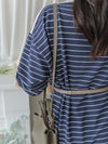 Navy Stripe Dress 法式橫條紋大空間直裙連身裙/ DS1004