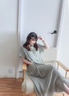 （寬鬆高腰線) Stripe Shirt, Dress 直紋高腰線防皺隨性口袋連身裙/ DS9626