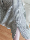 （寬鬆高腰線) Stripe Shirt, Dress 直紋高腰線防皺隨性口袋連身裙/ DS9626