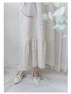 Tweed Vest Dress 十字線棉布寬鬆魚尾吊帶裙/ DS1001 (pre-order white)