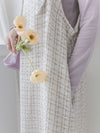 Tweed Vest Dress 十字線棉布寬鬆魚尾吊帶裙/ DS1001 (pre-order white)