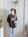 （ Print, Tee  舒適慵懶OVERSIZE日常印花棉質Tee/ TP9039