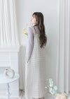 Tweed Vest Dress 十字線棉布寬鬆魚尾吊帶裙/ DS1001 (pre-order white)