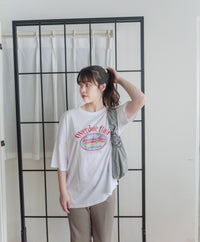 （ Print, Tee  舒適慵懶OVERSIZE日常印花棉質Tee/ TP9039