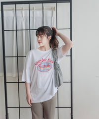（ Print, Tee  舒適慵懶OVERSIZE日常印花棉質Tee/ TP9039