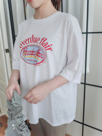 （ Print, Tee  舒適慵懶OVERSIZE日常印花棉質Tee/ TP9039