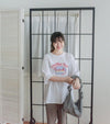 （ Print, Tee  舒適慵懶OVERSIZE日常印花棉質Tee/ TP9039