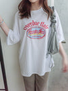 （ Print, Tee  舒適慵懶OVERSIZE日常印花棉質Tee/ TP9039