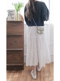 Sweater Elegant OPS 假兩件衛衣X傘裙設計連身裙/ DS1006