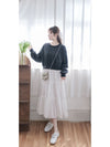 Sweater Elegant OPS 假兩件衛衣X傘裙設計連身裙/ DS1006
