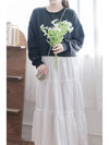 Sweater Elegant OPS 假兩件衛衣X傘裙設計連身裙/ DS1006