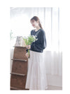 Sweater Elegant OPS 假兩件衛衣X傘裙設計連身裙/ DS1006