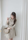 Shirt Dress 修飾線條剪裁修腰A形連身裙/ DS1003