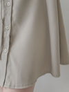 Shirt Dress 修飾線條剪裁修腰A形連身裙/ DS1003