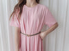 （ V Pleated Dress 裙身顯瘦車褶設計日常連身裙/ DS9631 （black sold out)