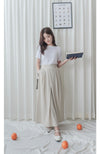 (百搭特別款) Ivory Skirt 簡潔裙形交疊設計口袋半裙/ SK8840