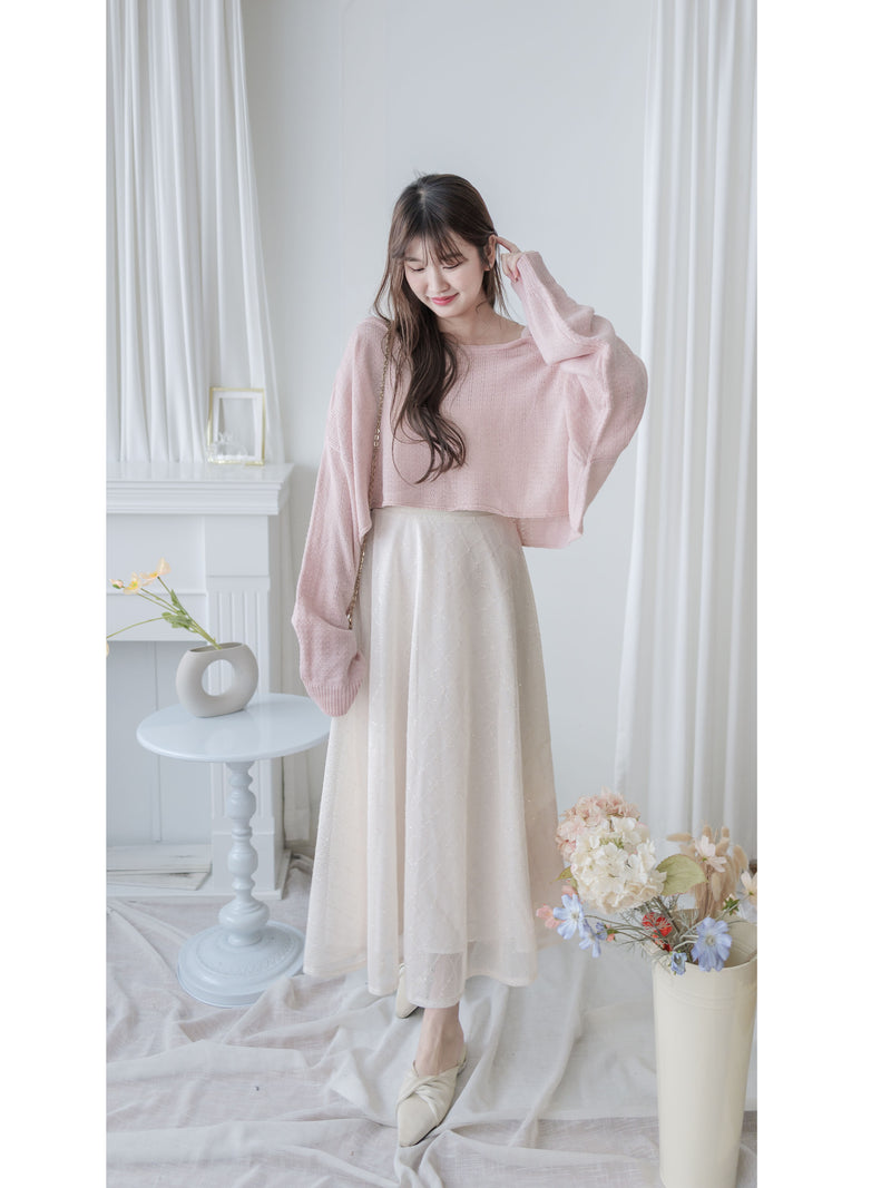 Crop Knit Top 短版斜肩設計吊帶針織/ TP9194