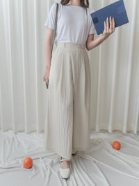 (百搭特別款) Ivory Skirt 簡潔裙形交疊設計口袋半裙/ SK8840