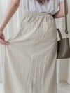 (百搭特別款) Ivory Skirt 簡潔裙形交疊設計口袋半裙/ SK8840