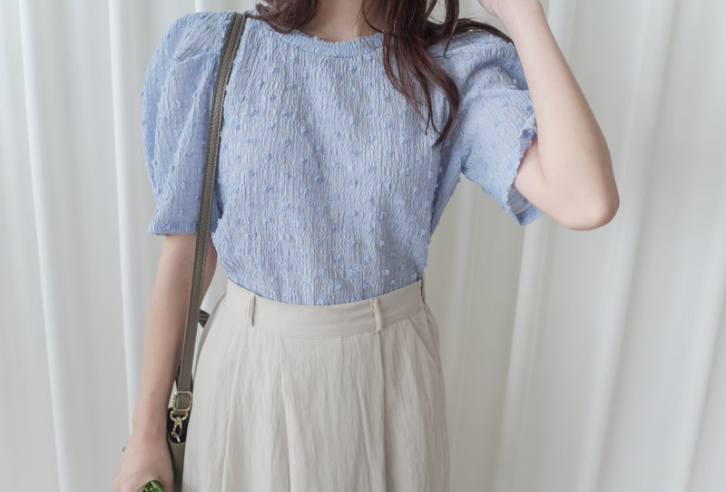 （Special Fabric！) Snow Dot, Blouse 雪花點點布清新減齡上衣/ TP9045