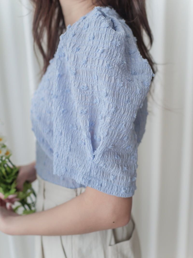 （Special Fabric！) Snow Dot, Blouse 雪花點點布清新減齡上衣/ TP9045