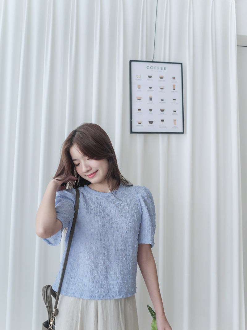 （Special Fabric！) Snow Dot, Blouse 雪花點點布清新減齡上衣/ TP9045