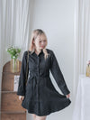 Shirt Dress 修飾線條剪裁修腰A形連身裙/ DS1003